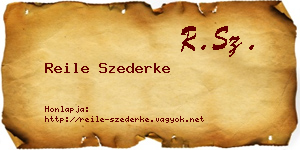 Reile Szederke névjegykártya